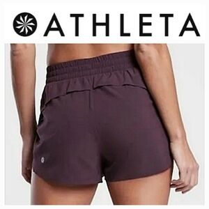 ATHLETA 3" Hustle Athletic Shorts in Deep Plum 1X